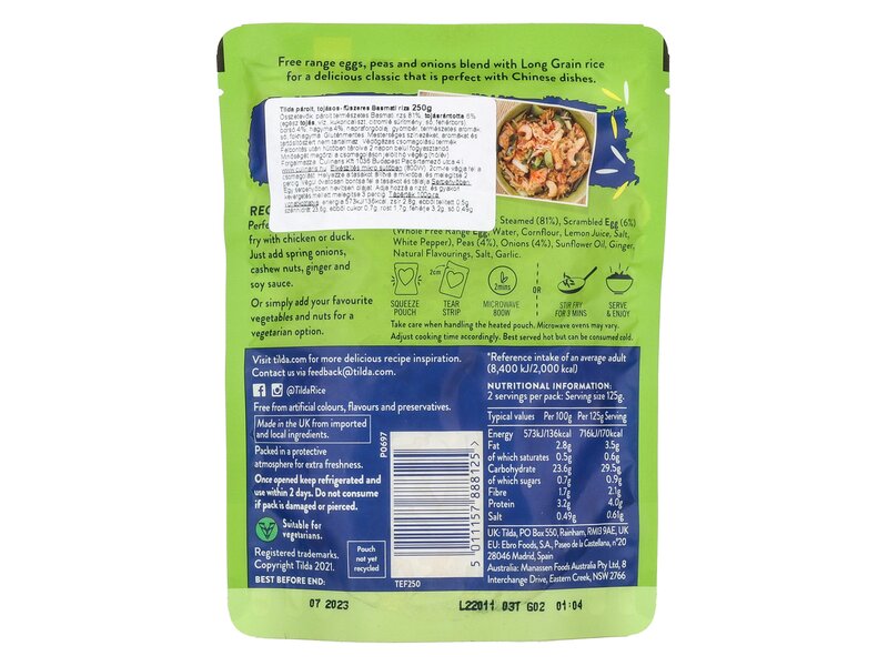 Tilda előgőzölt sült tojásos rizs 250g