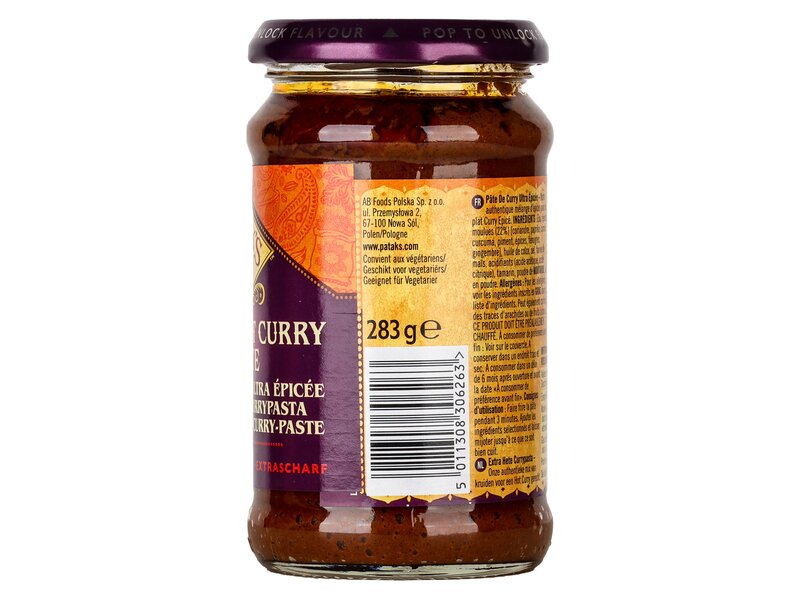 Patak's Extra hot curry Paste 283g