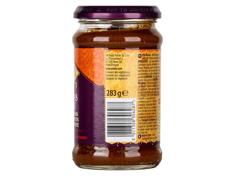 Patak's Madras curry hot Paste 283g