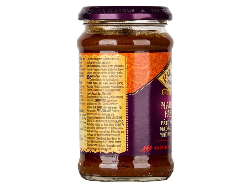 Patak's Madras curry hot Paste 283g