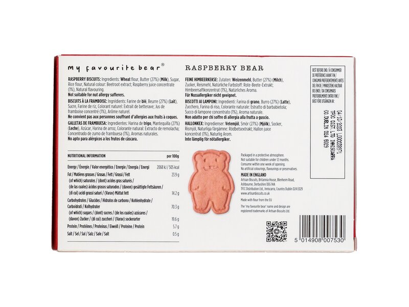 AB Raspberries bear málnás keksz 100g