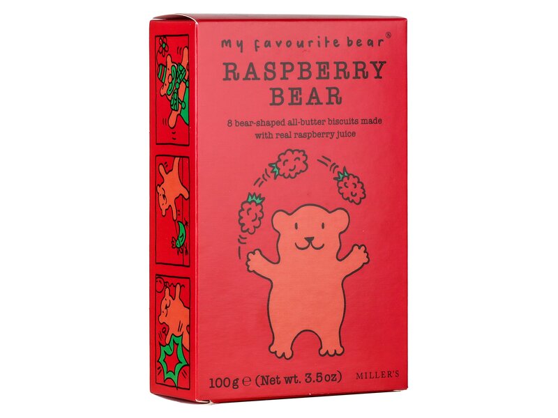 AB Raspberries bear málnás keksz 100g