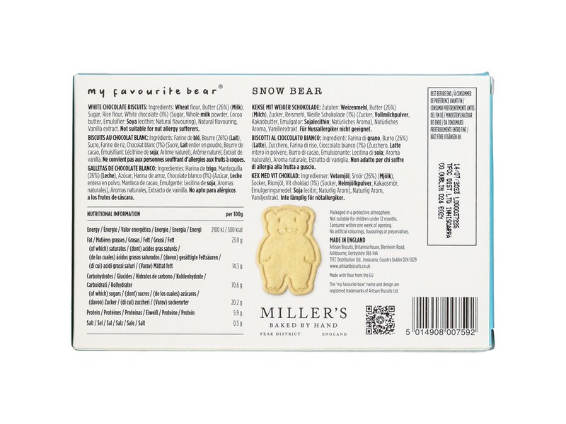 AB Snow Bear Fehér Csokis keksz 100g