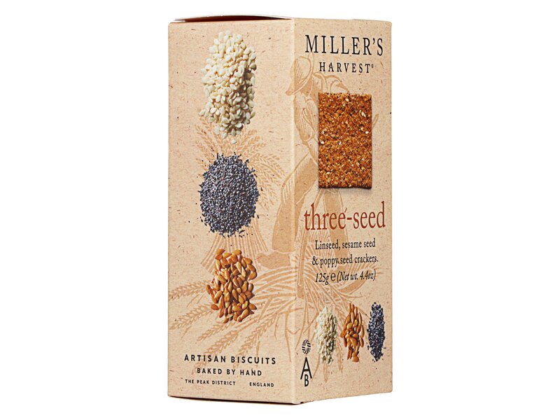 Millers Harvest Three-seed Crackers 125g