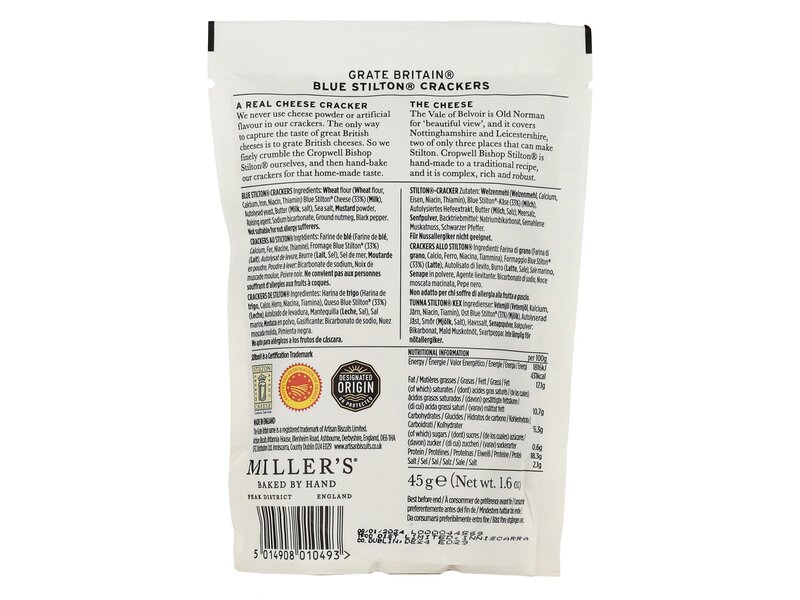 Artisan Biscuits Grate Britain Blue Stilton sajtos kréker keksz 45g