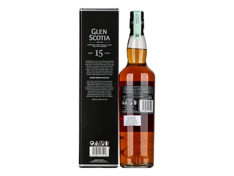 Glen Scotia 15 éves whisky 0,7l