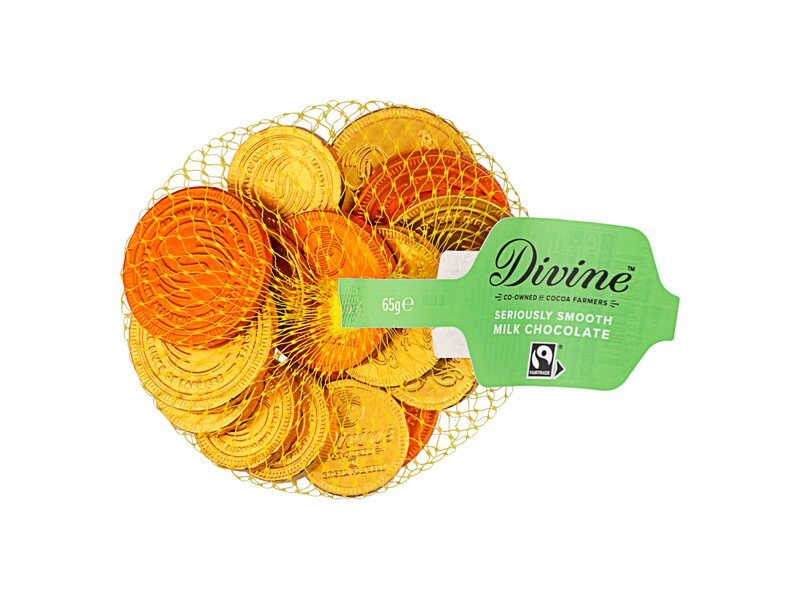 Divine Milk Chocolate Coins 65g