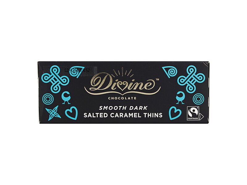 Divine Salted Caramel Dark Thins 200g