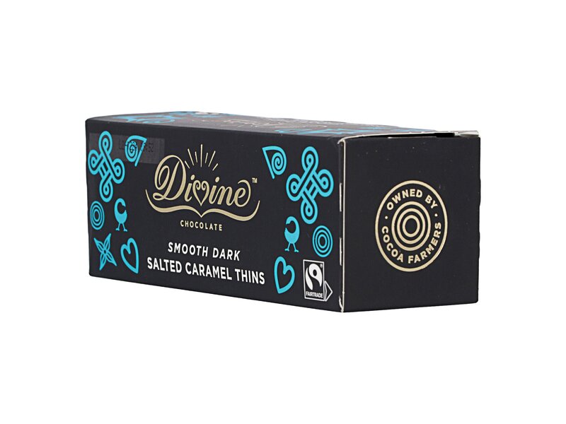 Divine Salted Caramel Dark Thins 200g