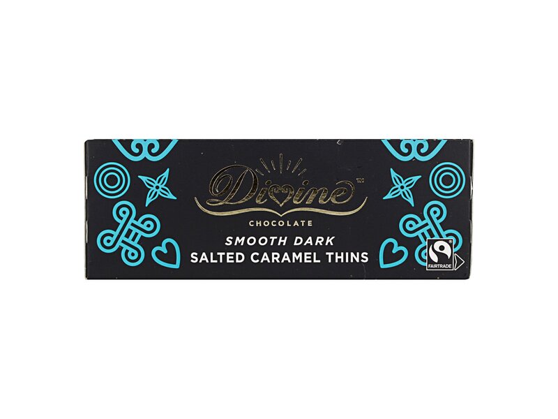 Divine Salted Caramel Dark Thins 200g