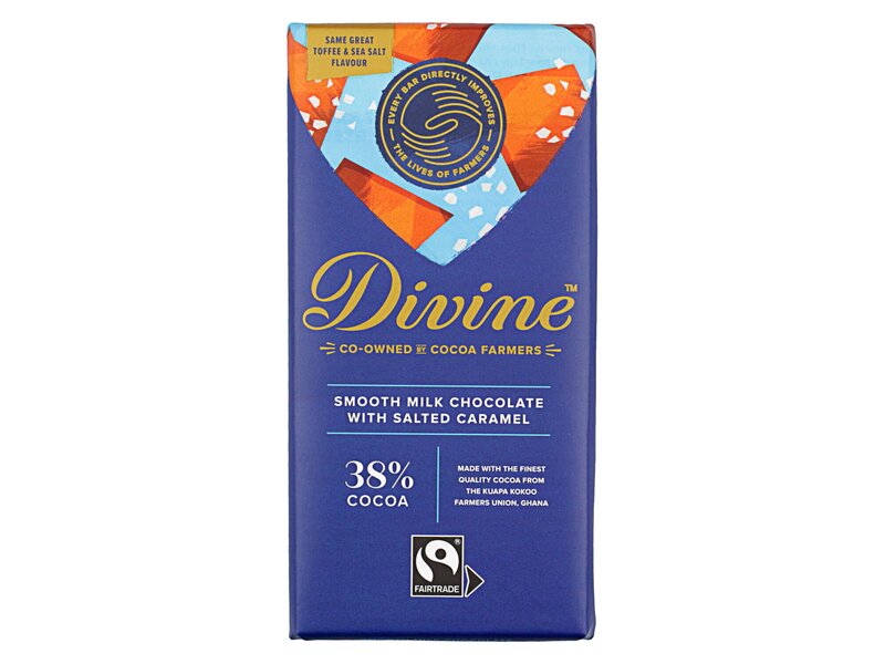 Divine Milk Chocolate Toffee&Sea Salt 90g 