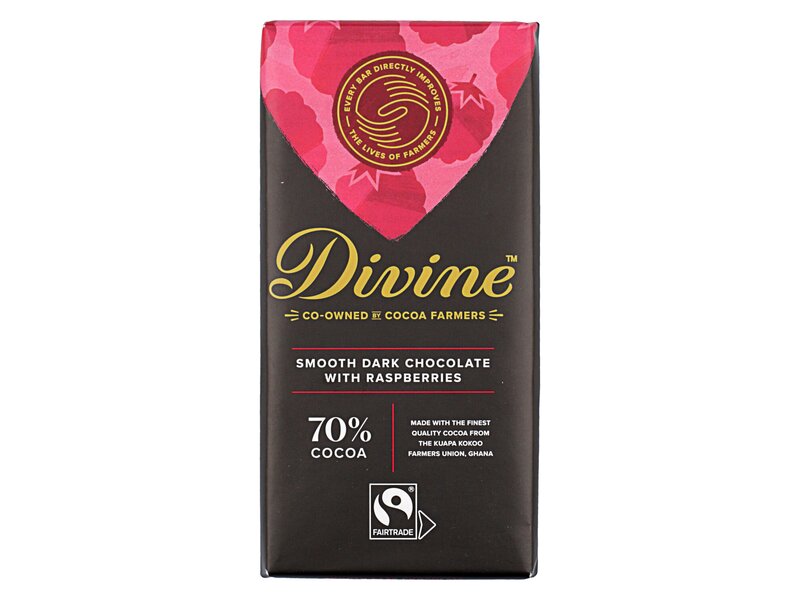 Divine Dark Chocolate Raspberries 70% 90g