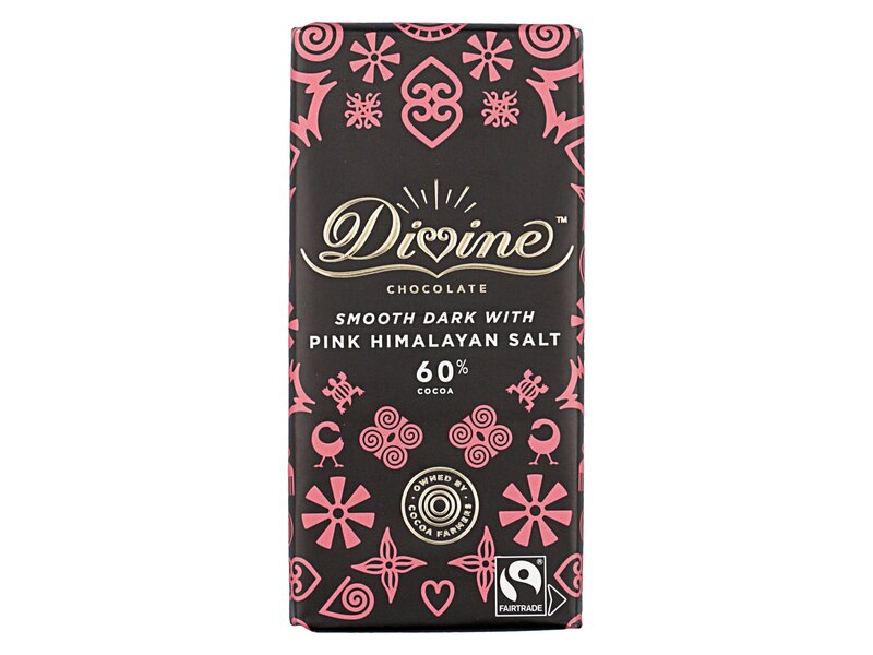 Divine Dark Chocolate Pink Himalayan Salt 60% 90g 