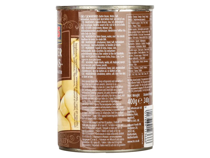 TRS fehér vajbab konzerv 400g