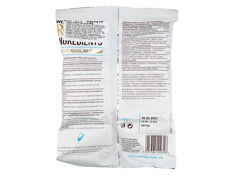 Kettle sea salt chips 40g