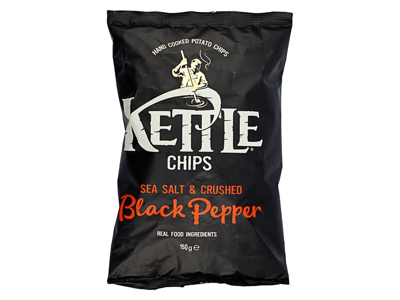 Kettle seasalt&crushed pepper chips 150g