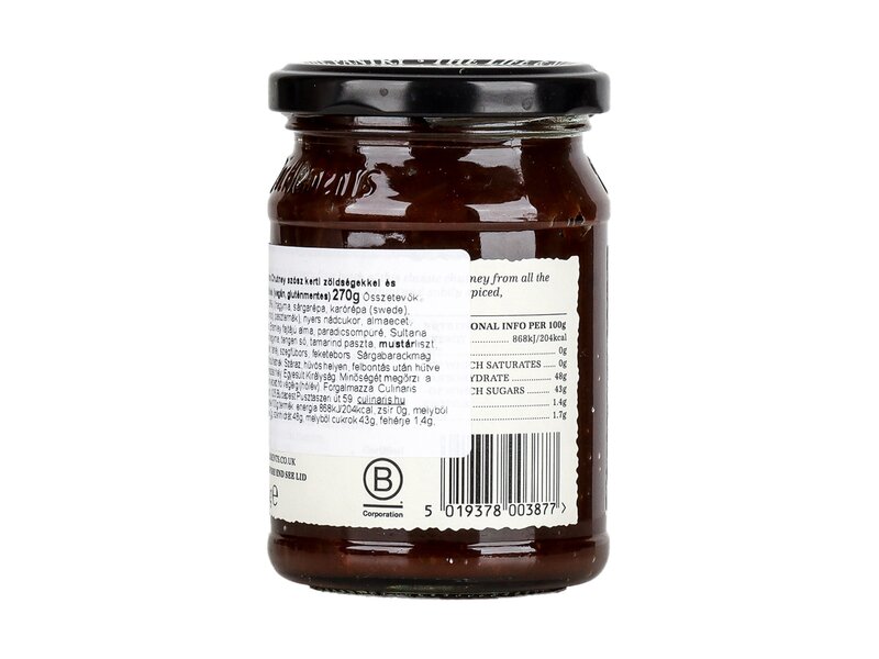 Tracklements Chutney szósz kerti zöldségekkel és gyümölcsökkel 270g