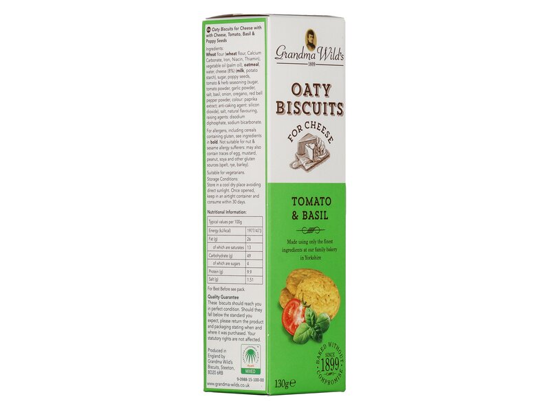 Gwilds Oaty Biscuits Tomato & Basil 130g