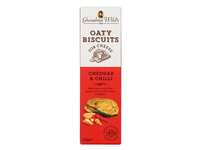 Gwilds Oaty Biscuits Cheddar & Chilli 130g