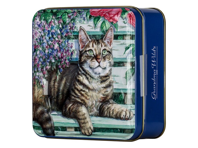 Gwilds Embossed Tabby Cat on a Garden Bench 100g