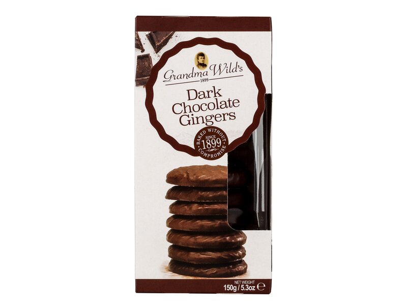 Gwilds Dark Chocolate Coated Ginger Biscuits 150g