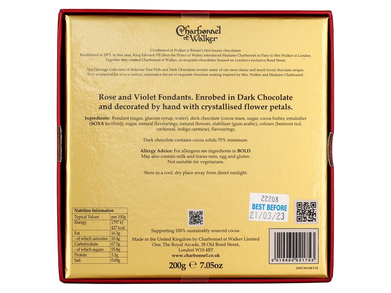 Charbonnel et Walker Rose and Violet Creams 200g
