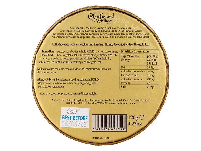 Charbonnel et Walker Milk Gold Leaf Truffles 120g