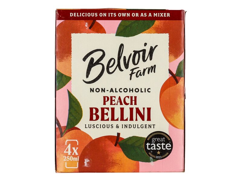 Belvoir Farm Non Alcoholic Peach Bellini 4x250ml