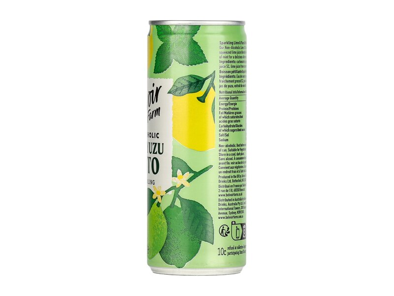 Belvoir Lime-Yuzu ízesítésű szénsavas ital 250ml