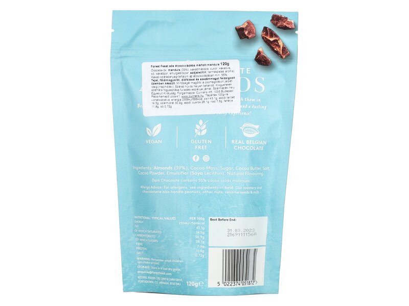 Forest Feast Pirított mandula sós étcsokoládé bevonattal 120g