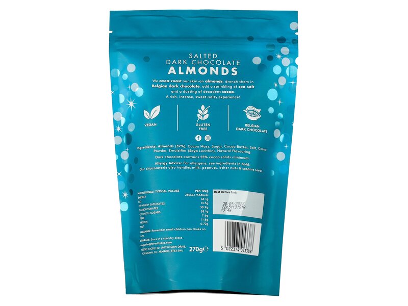Forest Feast Dark chocolate salted almonds 270g