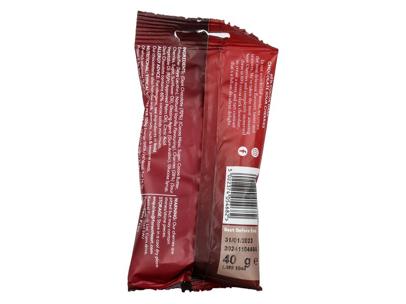 Forest Feast Dark chocolate cherries 40g
