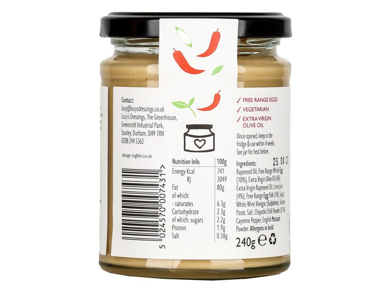 Lucy's Mayonnaise Lime&Chilli 240g