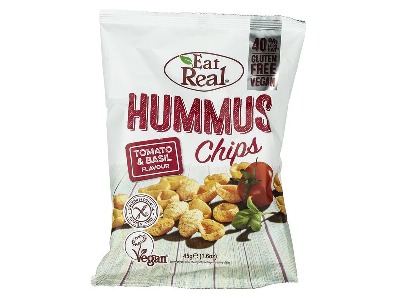 Eat Real Hummus Chips Tomato and Basil 45g