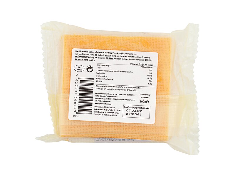 Lye Cross* mature coloured cheddar 200g