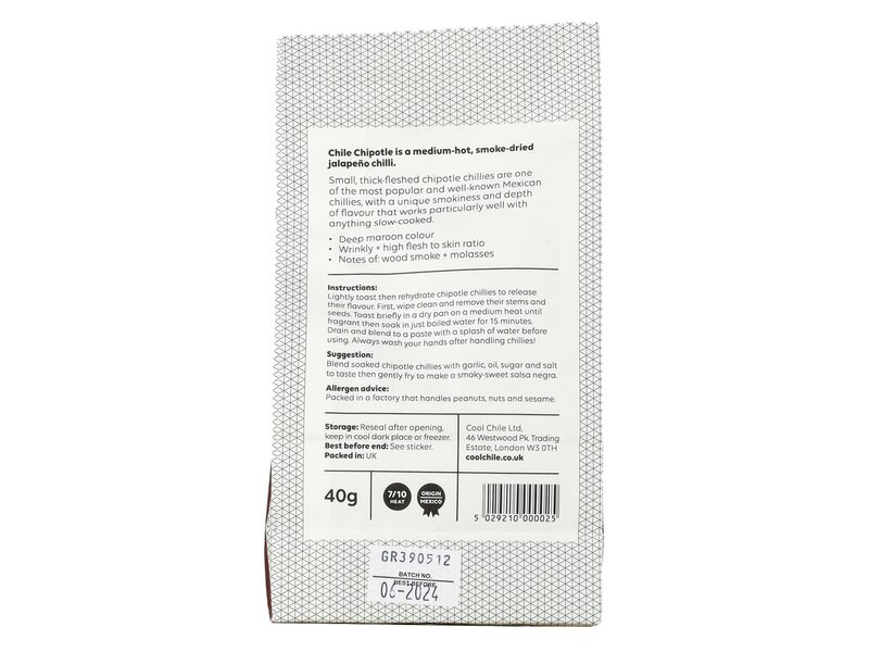 Cool Chile Chipotle Chilies Whole 40g