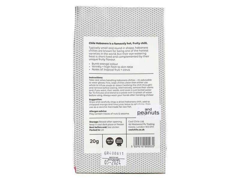 Cool Chile Habanero Chilies Whole 20g