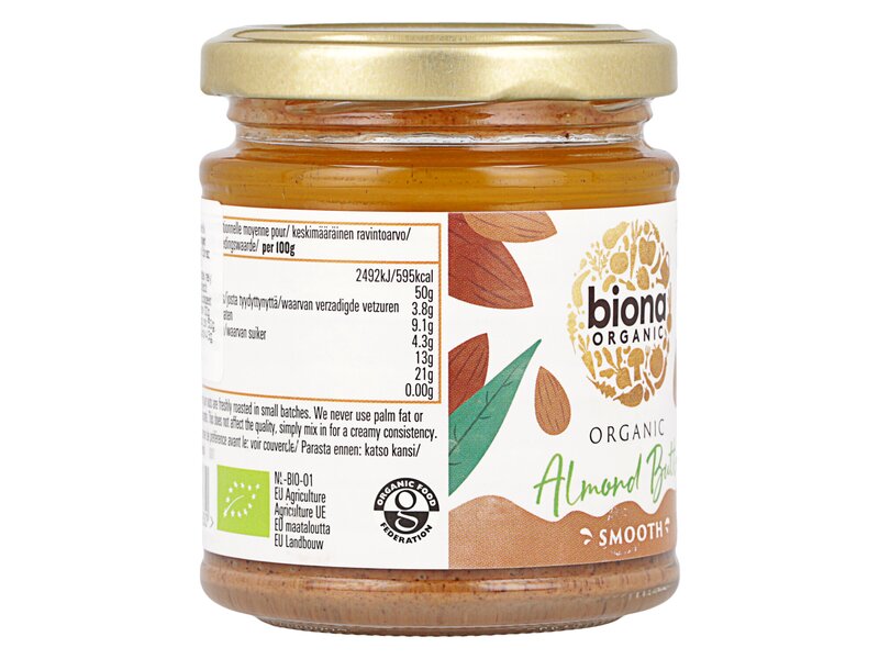 Biona Organic Almond Butter Smooth 170g