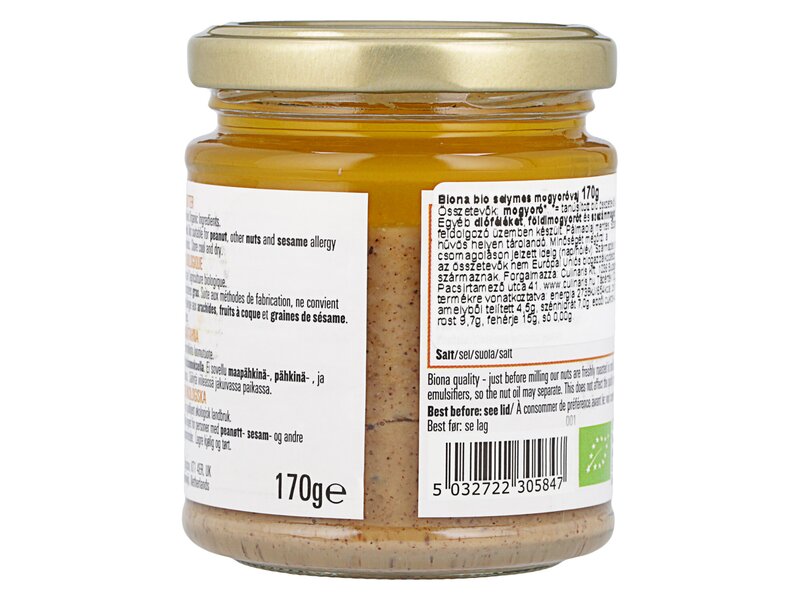 Biona Organic Hazelnut Butter Smooth 170g