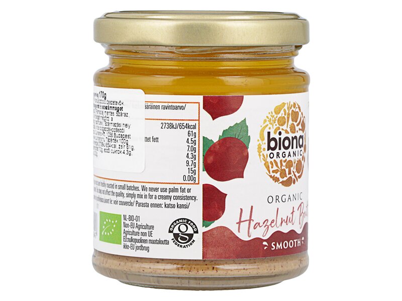 Biona Organic Hazelnut Butter Smooth 170g