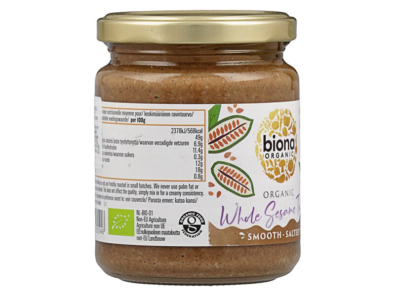 Biona Organic Whole Sesame Tahini Smooth Salted 250g