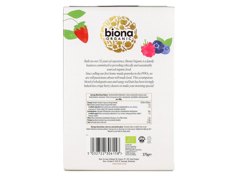 Biona Bio granola bogyósgyümölcsökkel 375g