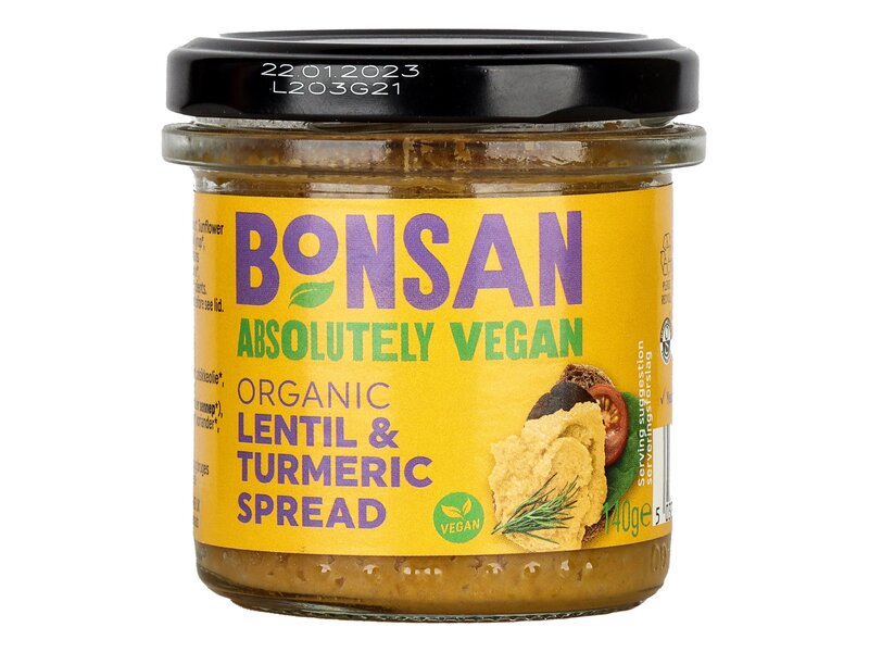Bonsan Bio vegán pástétom lencse-kurkuma 140g