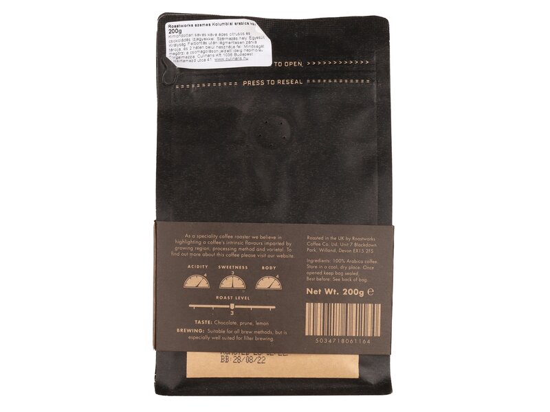 Roastworks Colombia Beatriz Giraldo szemes kávé 200g