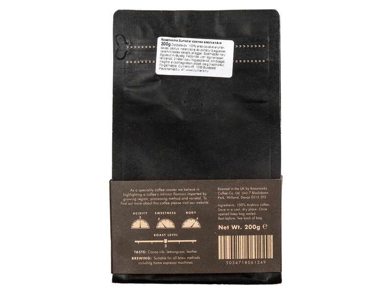Roastworks Sumatra szemeskávé 200g