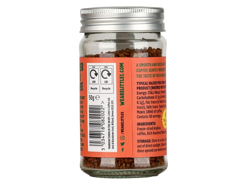 Little's koffeinmentes instant kávé mogyoró ízesítéssel 50g