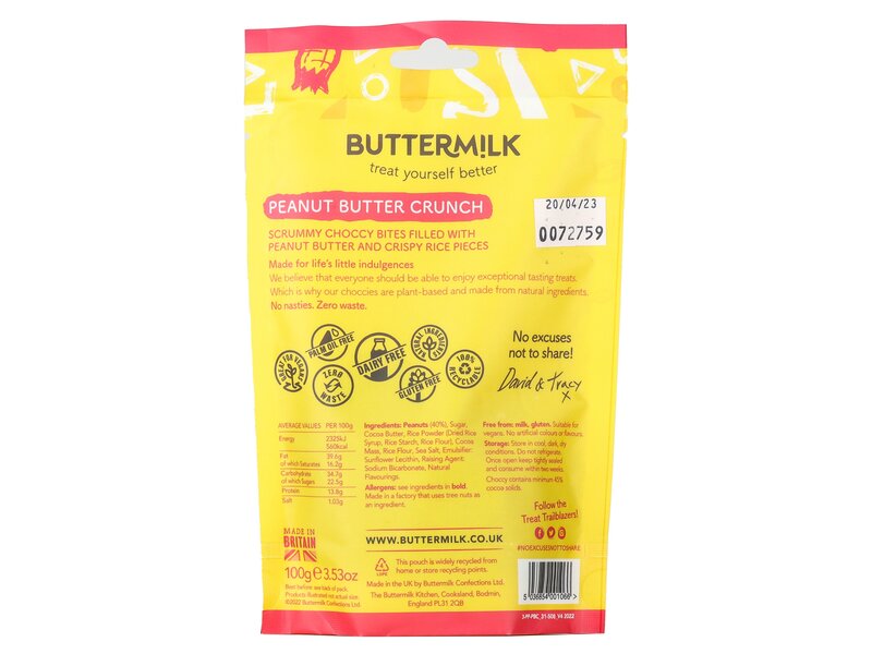 Buttermilk Plant-powered peanut butter crunch bites 100g