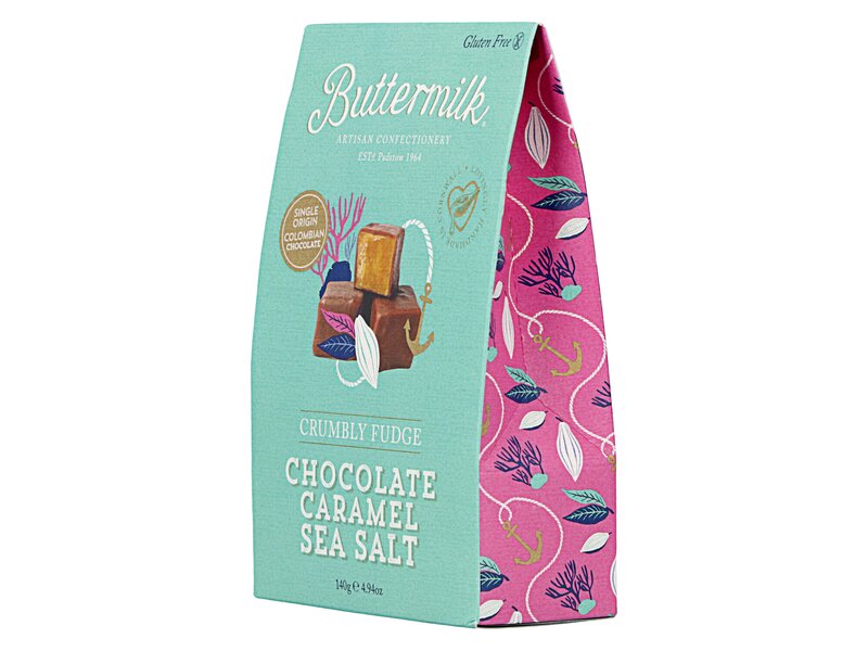 Buttermilk Crumbly Fudge Chocolate Caramel Sea Salt 140g