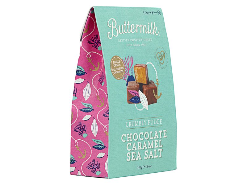 Buttermilk Crumbly Fudge Chocolate Caramel Sea Salt 140g