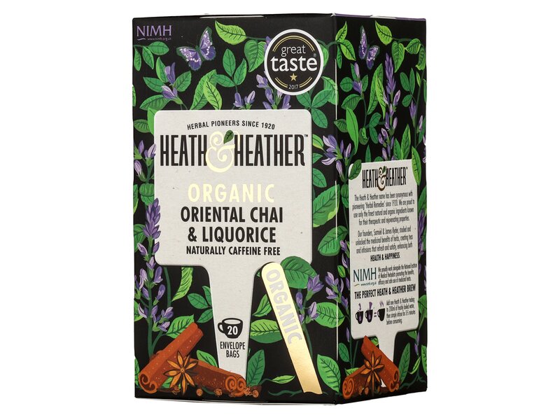 Heath & Heather Organic Oriental chai & liquorice 20 filter 40g